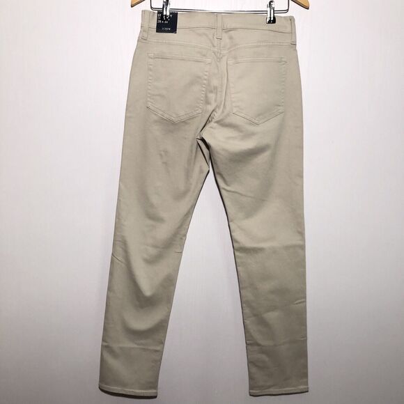 J Crew Pants Mens 28 x 30 Tan Stone Straight Garment Dyed Five Pocket New - Picture 9 of 14